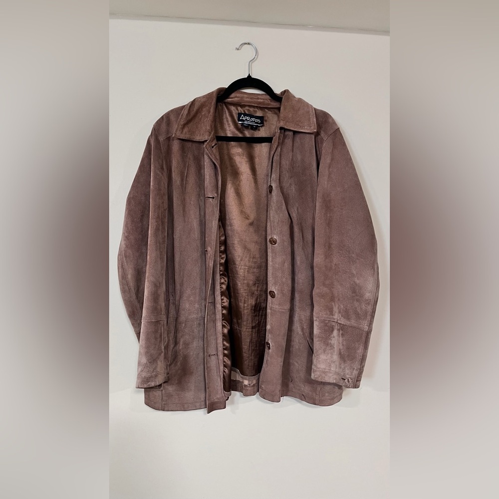 Apropos Brown Suede Jacket Womens Size 12 Vintage Boho Western